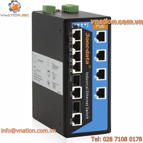 PoE ethernet switch / managed / industrial / 10 ports