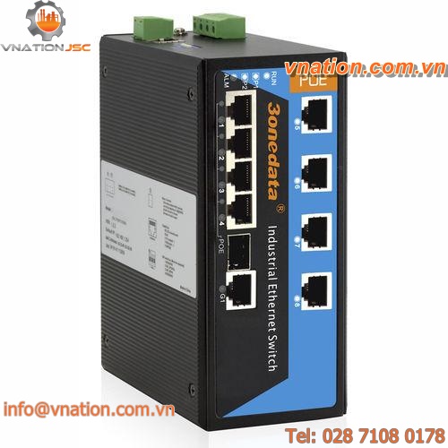 PoE ethernet switch / managed / industrial / 9 ports