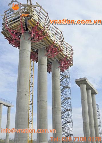 suspended scaffolding / modular / climbing / facade