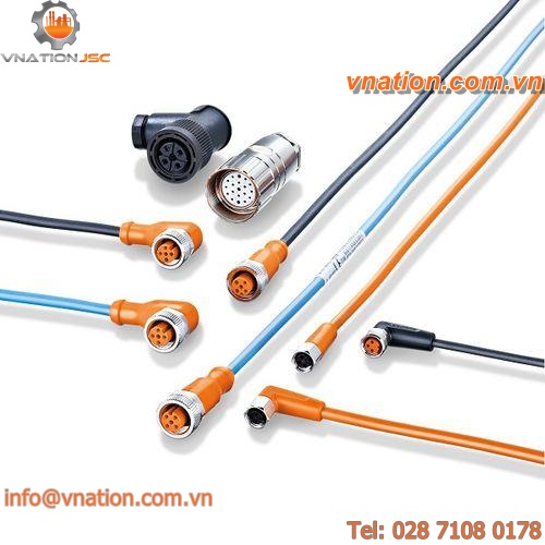 electric connector / female / M12
