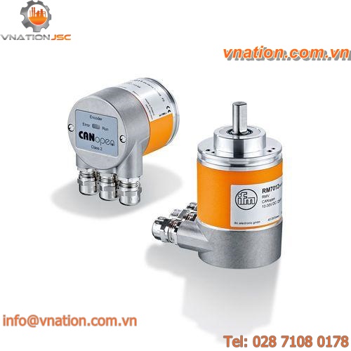 absolute rotary encoder / synchro-flange / with clamping flange / with CANopen interface