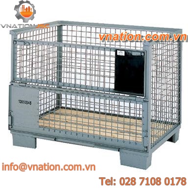 storage pallet box / transport / wire mesh / lattice