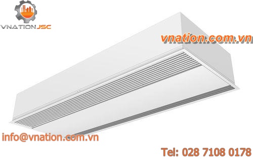 horizontal air curtain / built-in / with electric heating / with water heating