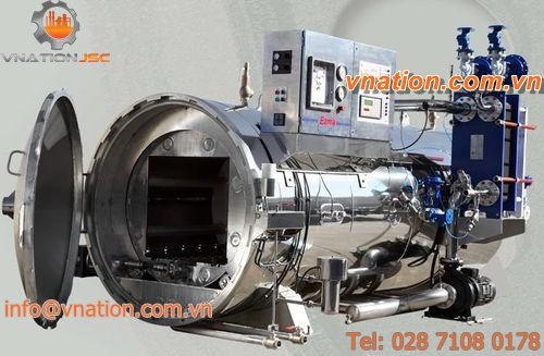process sterilizer / rotary / for the food industry