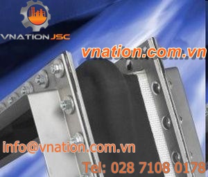 rubber pipe expansion joint / for air conditioning / rectangular