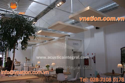 ceiling panel / acoustic / flat / metal