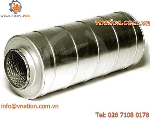 ventilation silencer / for air ducts / tubular