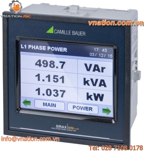 power measuring device / energy / voltage / frequency