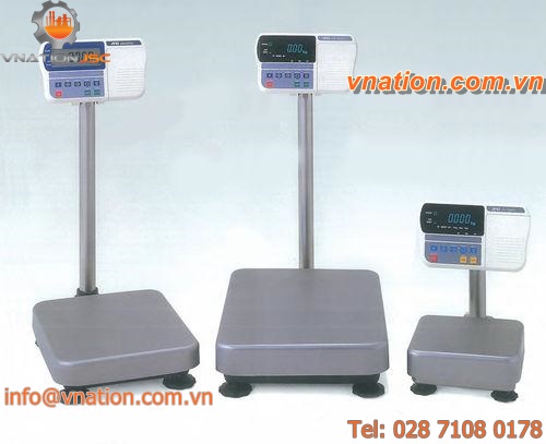 platform scales / with LCD display / with printer / stainless steel