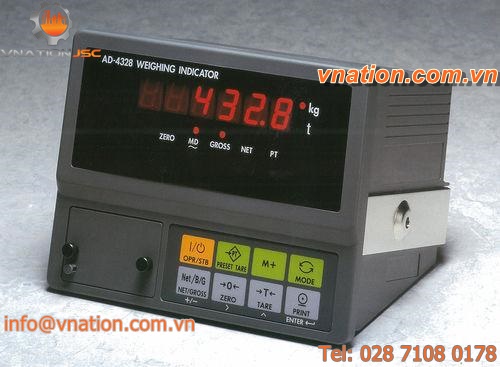 digital weight indicator / waterproof / panel-mount / multifunction