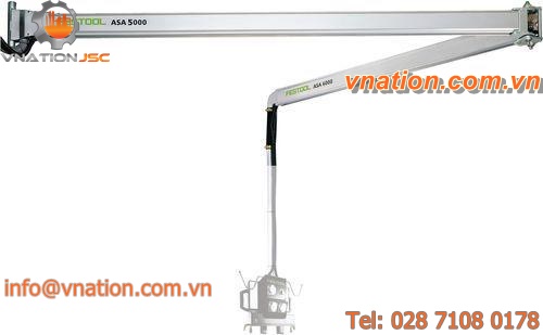wall-mounted extraction arm / mobile / flexible / dust