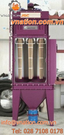 cartridge dust collector / pulse-jet backflow / for shot blasting machines