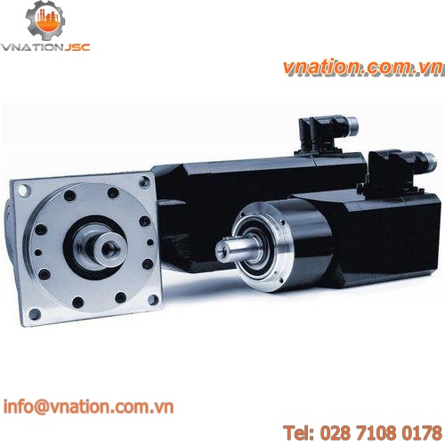 synchronous electric servo-gearmotor / hollow-shaft / orthogonal / planetary