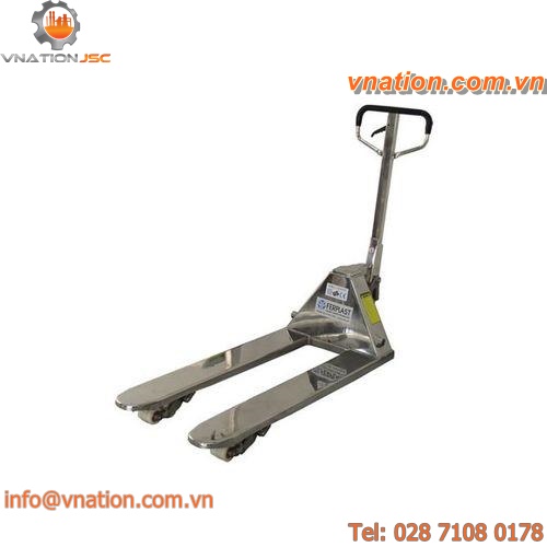 hand pallet truck / hydraulic / stainless steel / long-fork