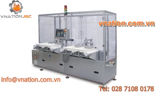 intermittent-motion packaging machine / for pharmaceutical products / intermittent-motion / for the pharmaceutical industry