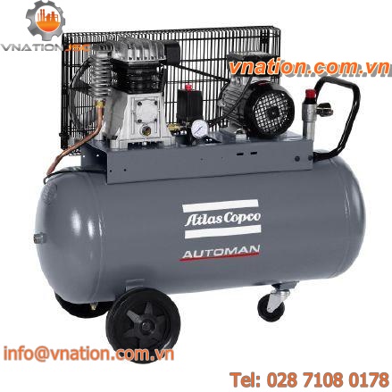air compressor / piston / mobile / oil-lubricated