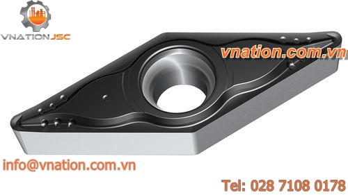 turning cutting insert / PCD / PVD / for stainless steel