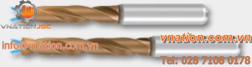 solid drill bit / for stainless steel / helical