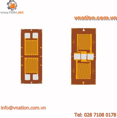 resistive strain gauge / for stress analysis / half-bridge / encapsulated