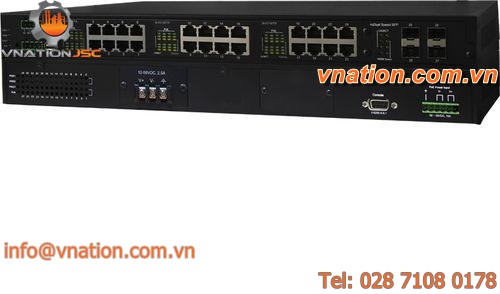 managed network switch / PoE / industrial / 24 ports