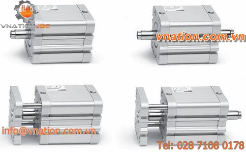 non-rotating cylinder / pneumatic / double-acting / single-acting