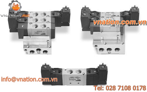 spool solenoid valve / 5/2-way / 5/3-way / pneumatic