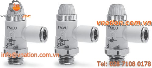 needle valve / flow-control / brass / bidirectional