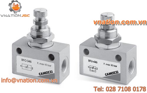 needle valve / flow-control / aluminum / brass
