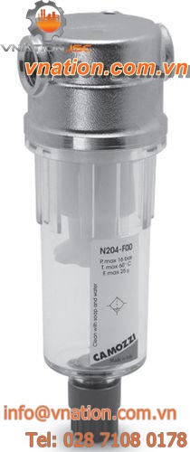 air filter / compressed air / vertical / coalescing