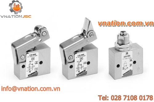 poppet valve / aluminum / brass / 3/2-way