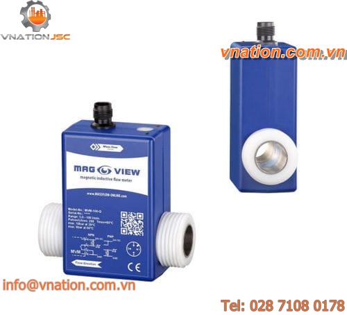 electromagnetic flow meter / plastic tube / for liquids / for water