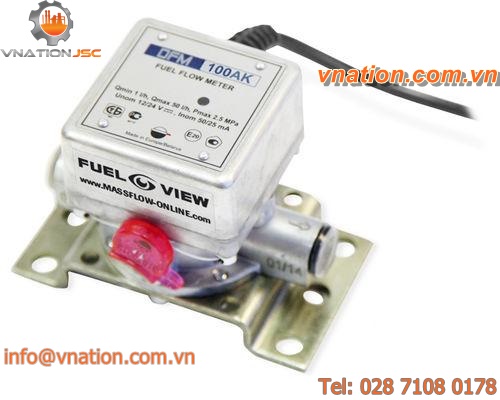 impeller flow meter / for fuel / in-line / aluminum