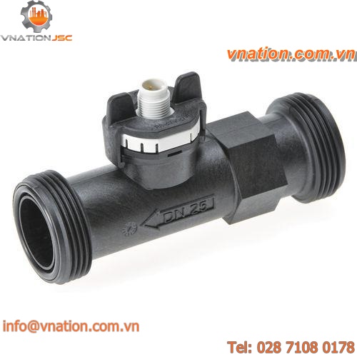 vortex flow meter / metal tube / for liquids / for water