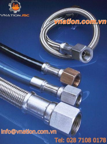 oxygen hose / high-pressure / stainless steel