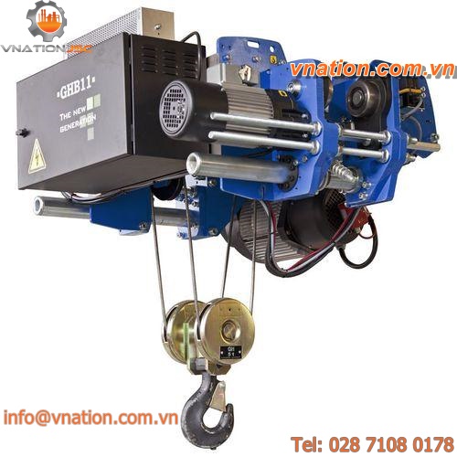 electric cable hoist / single-girder / compact / low-headroom