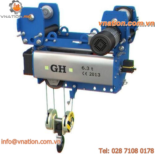 electric cable hoist / normal headroom / single-girder / compact