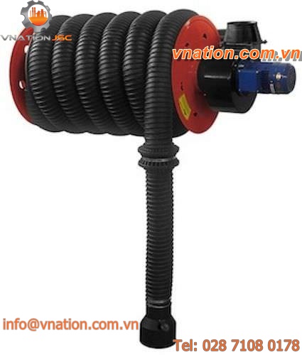 hose reel / motorized / fixed / exhaust extraction hose