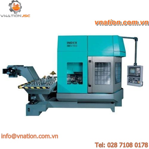 CNC turning center / vertical / 3-axis / three-turret
