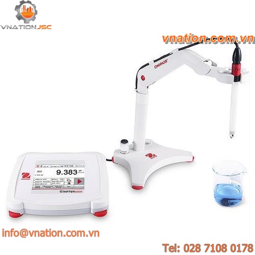 bench-top pH meter / laboratory / with LCD display
