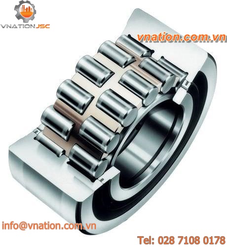 cylindrical roller bearing / double-row / steel / with snap ring