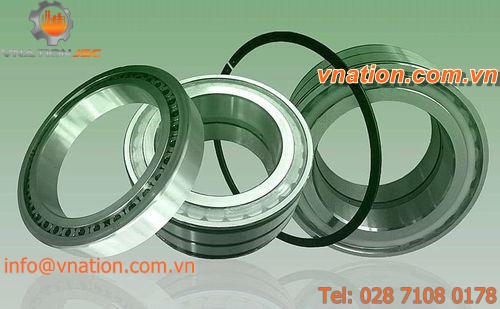 cylindrical roller bearing / double-row / steel / with cage