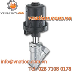 globe valve / pneumatic / regulating / angle seat