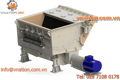 disc vibratory crusher / waste / horizontal / for foundry sand regeneration