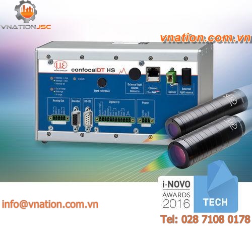 linear displacement sensor / non-contact / confocal laser / IP40