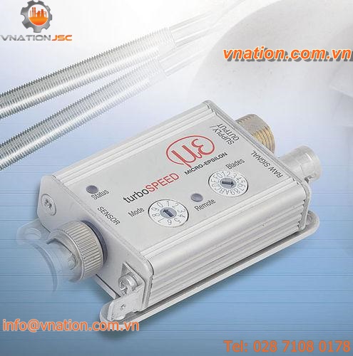 eddy current rotational speed sensor / robust / compact / with analog output