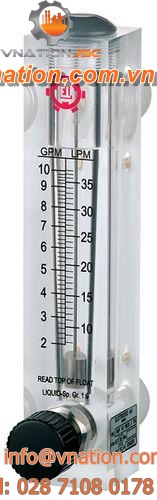 variable-area flow meter / for gas / for liquids / panel-mount