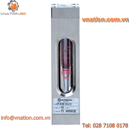 variable-area flow switch / for liquids / stainless steel / brass