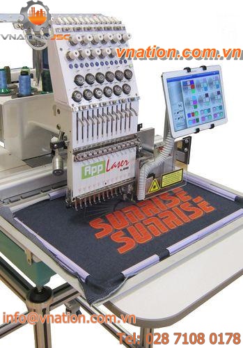 single-head embroidery machine / with laser cutting function
