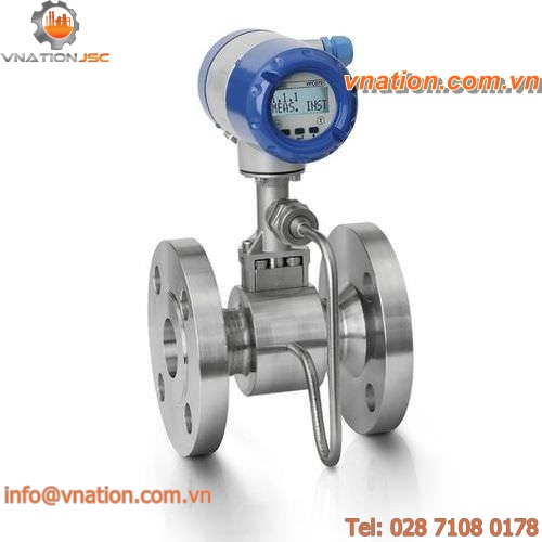 vortex flow meter / for gas / flange-mount