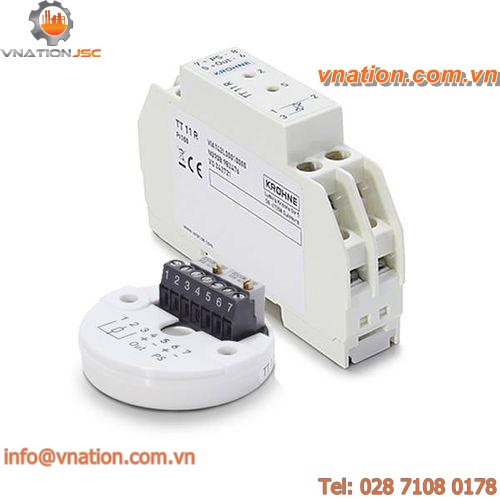 DIN rail mount temperature transmitter / Pt100 / analog / potentiometer